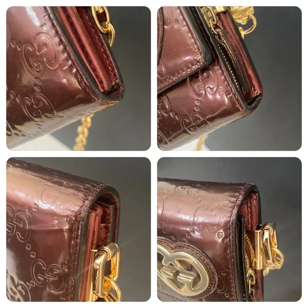 GUCCI GG Heart Patent Leather Wallet to Crossbody Bag 💼 - Picture 13 of 16